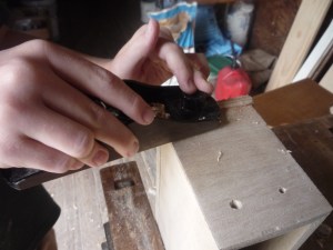 Block Plane Cleaning Up Some End Grain