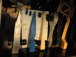 Rocket Cars lined up in the toolbox