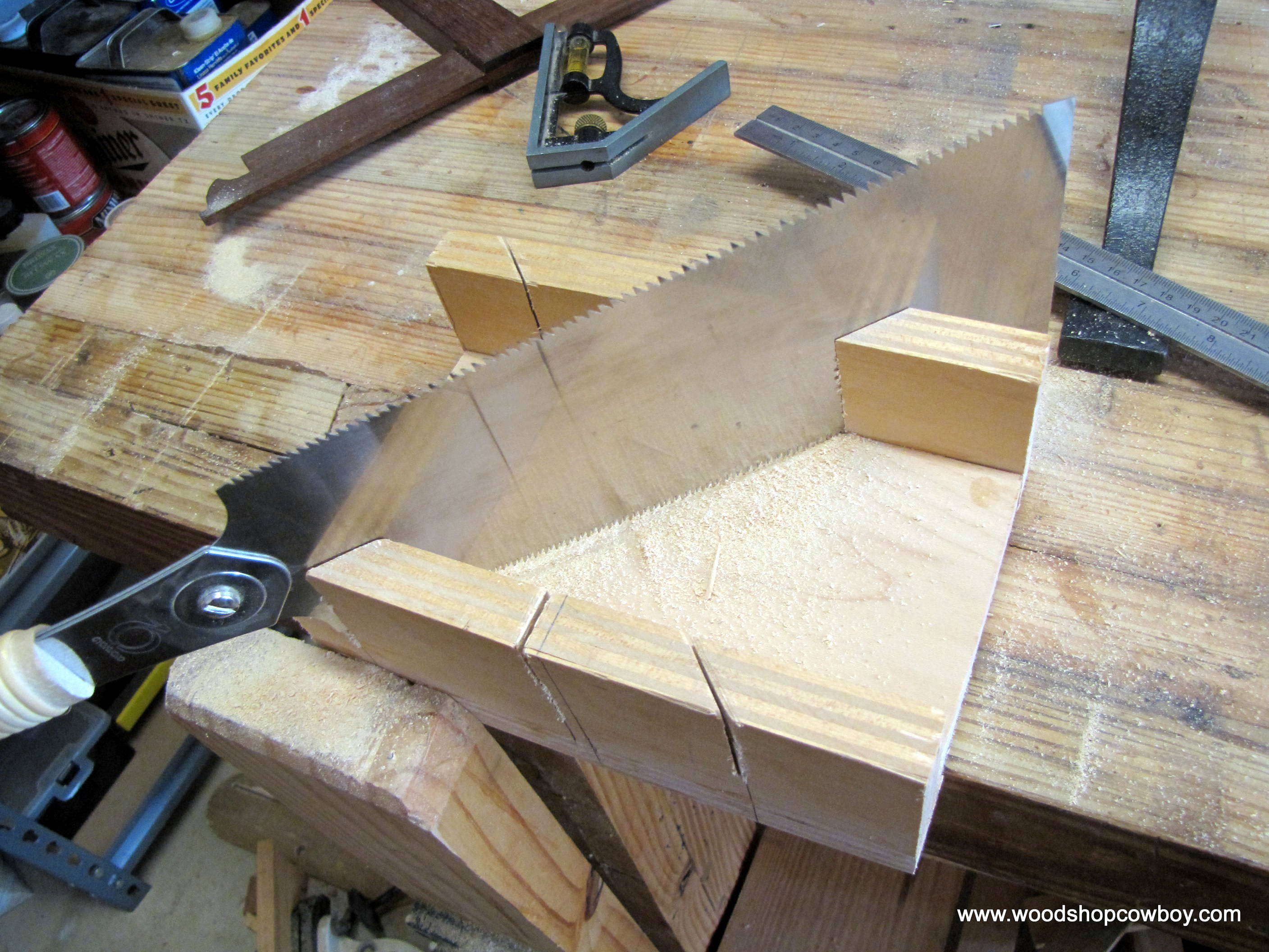 thumbnail image 2 of Miter Saw Box, Woodworking Miter Saw Box Cabinet Wood Gypsum Oblique Cutting Tool, Comprehensive Tool Set, Handsaws (801 2 of 14